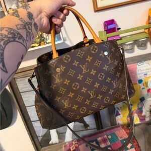 Louis Vuitton Monogram Brown and Tan Tote